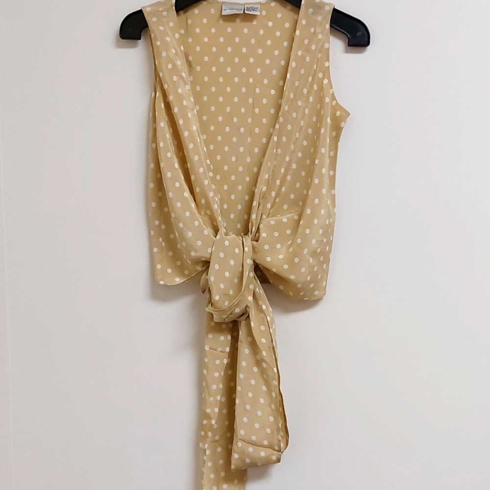 NEWPORT NEWS silk wrap blouse Size 6